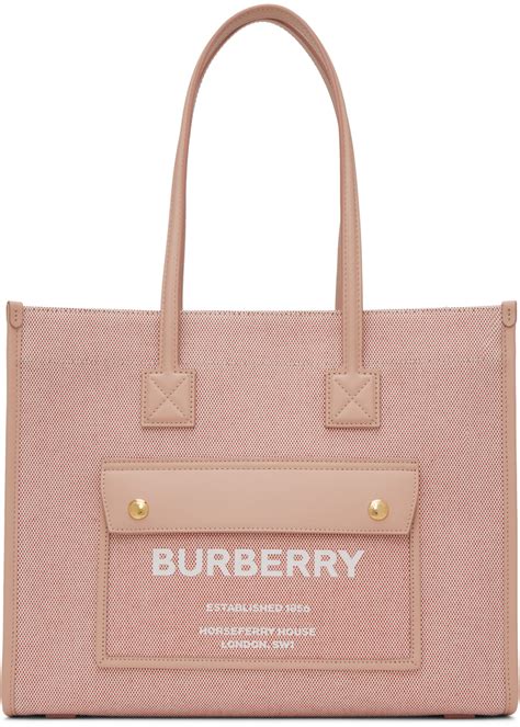 burberry leather pink tote|burberry slides pink.